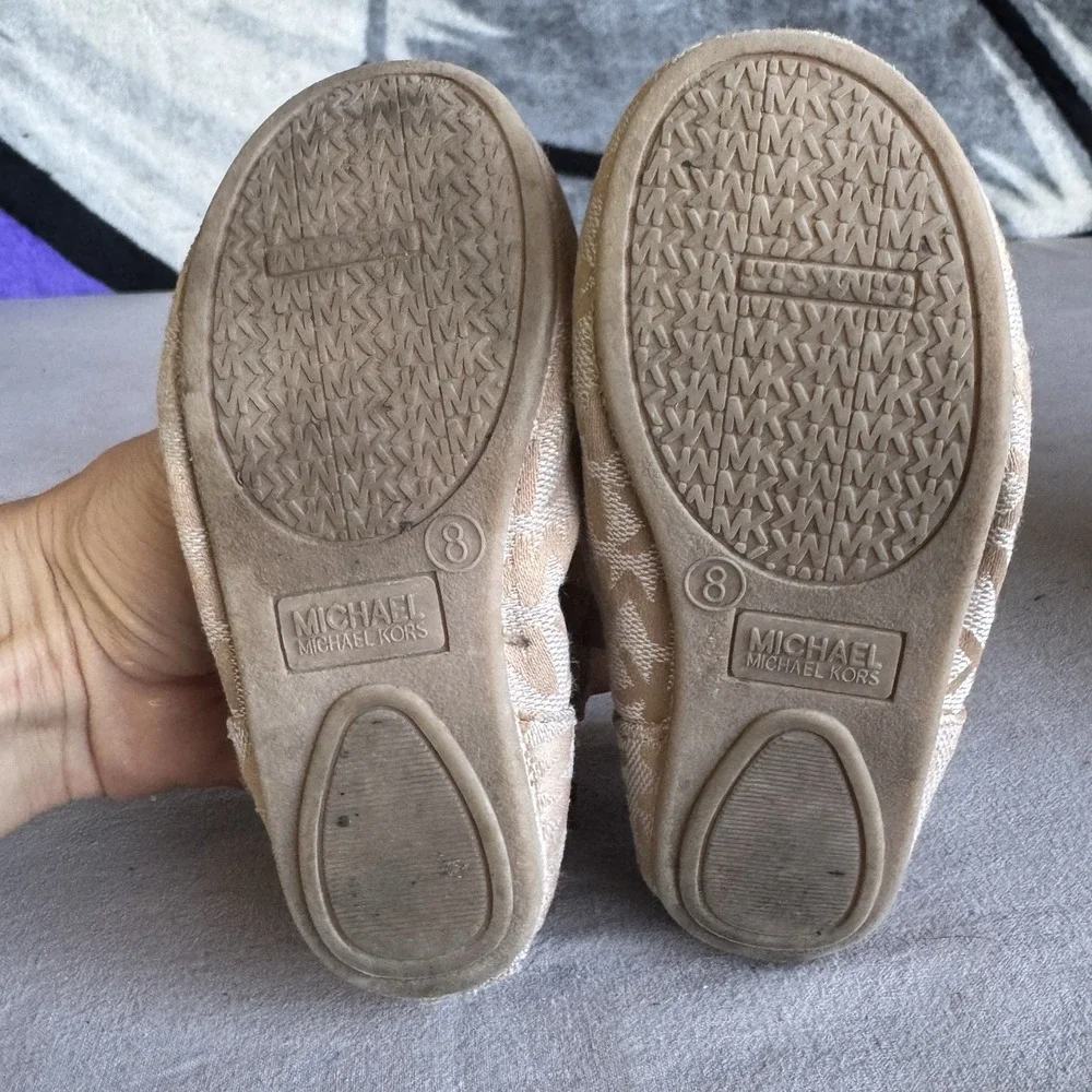 Size 8c - MICHAEL Michael Kors Girls Logo Ballet‎ Flats